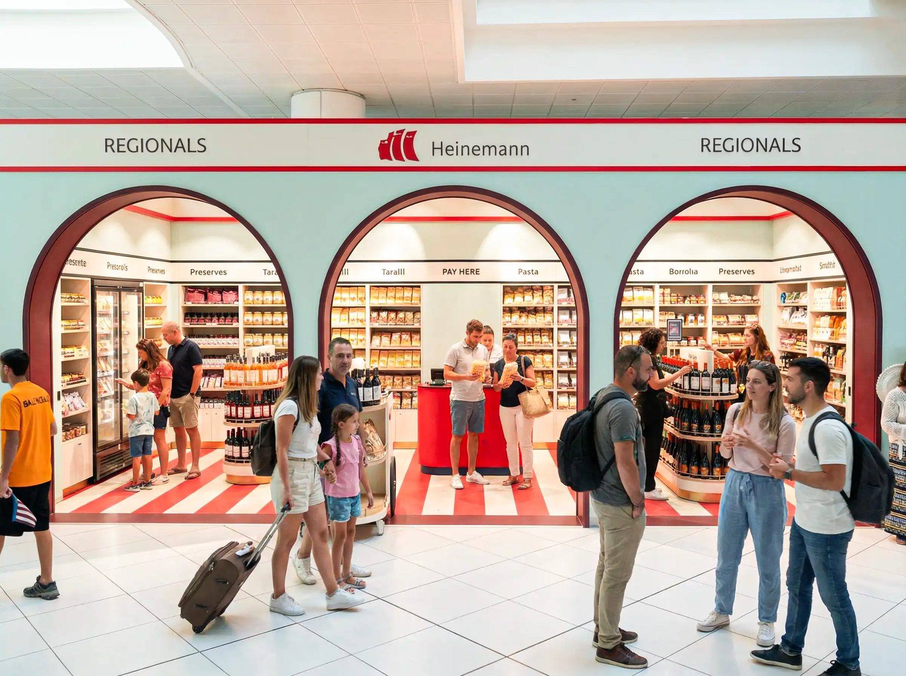 Gebr. Heinemann Regionals — retail design project in Bari, Italy by Studio ITIK